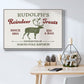 Christmas Farm Sign IV - Framed Gallery Wrapped Canvas in Floating Frame