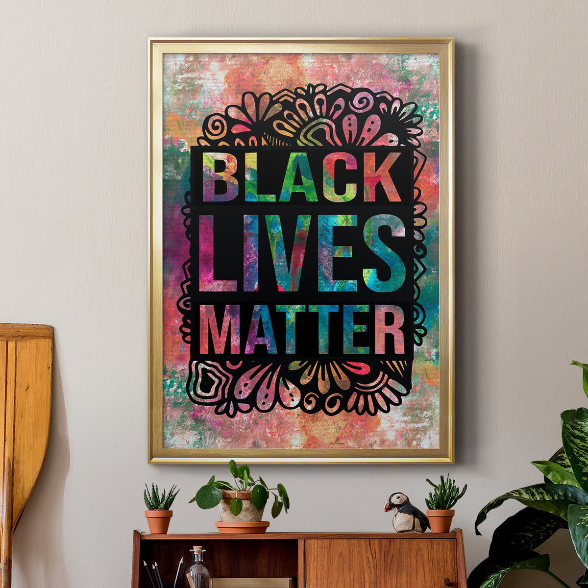 Graffiti Black Lives Matter - Modern Framed Canvas Print