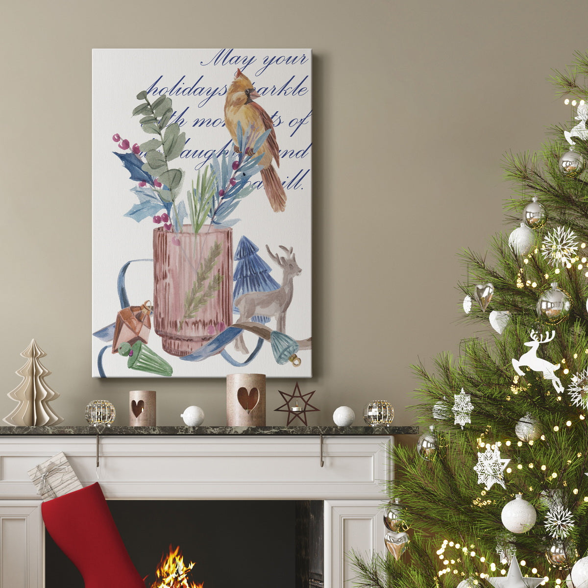 Warm Wishes Collection B - Gallery Wrapped Canvas