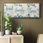 Food Family Love - Floater Framed Canvas Print