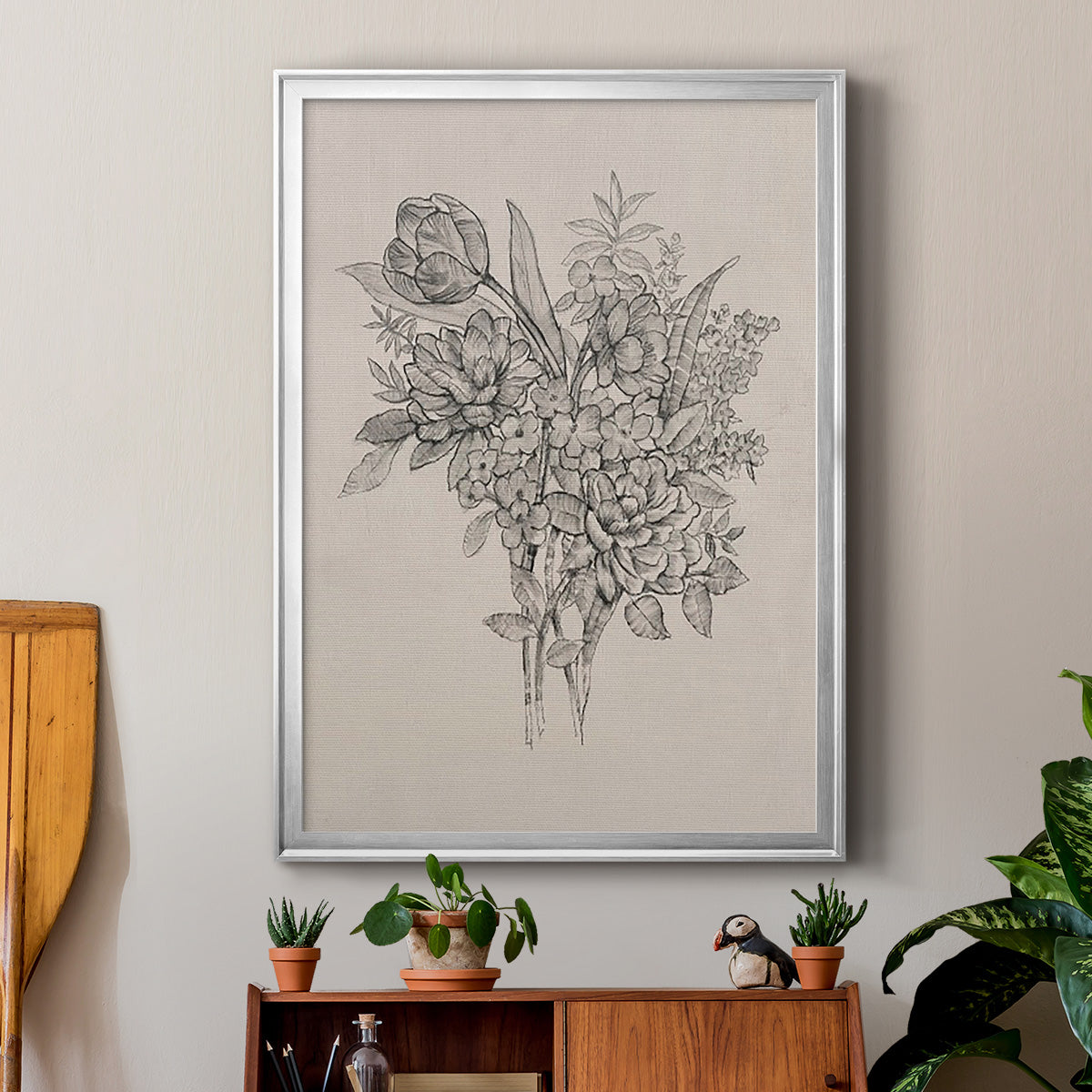 Floral Bouquet I - Modern Framed Canvas Print