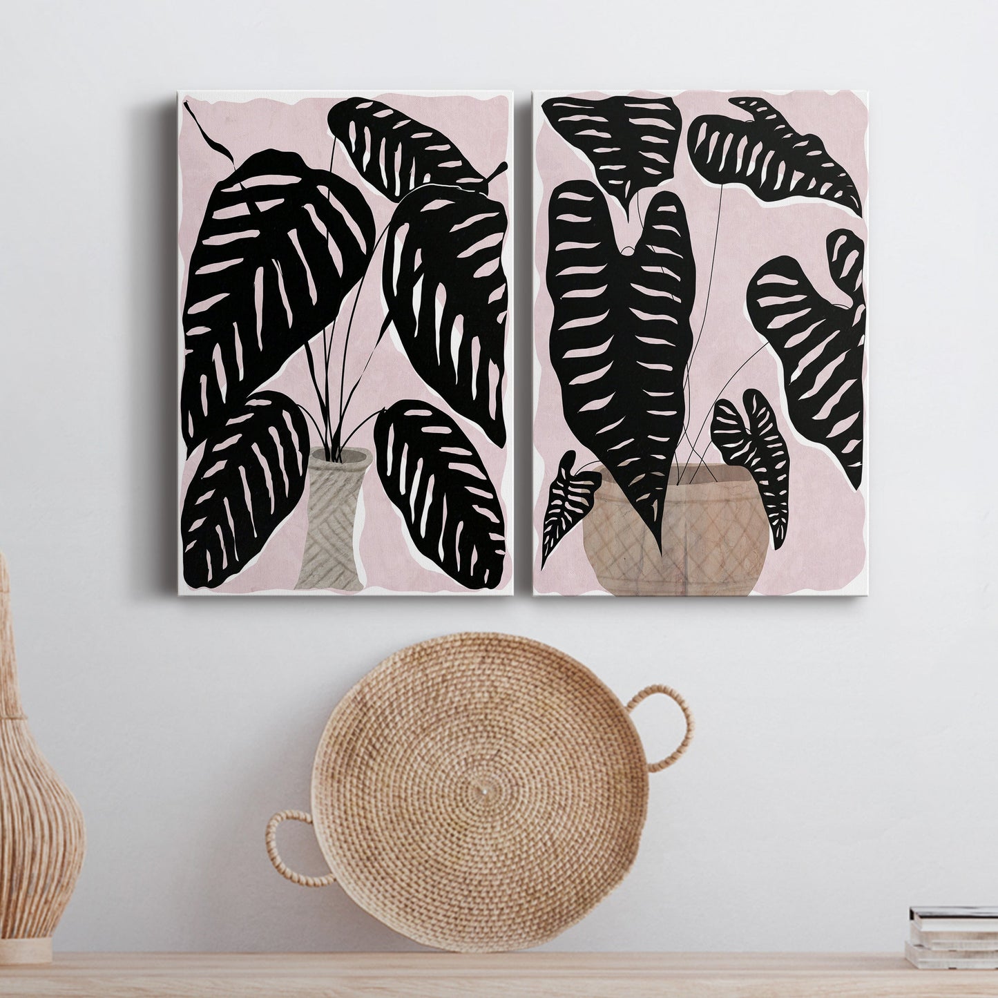 Potted Plant I Premium Gallery Wrapped Canvas - Ready to Hang - Set of 2 - 8 x 12 Each