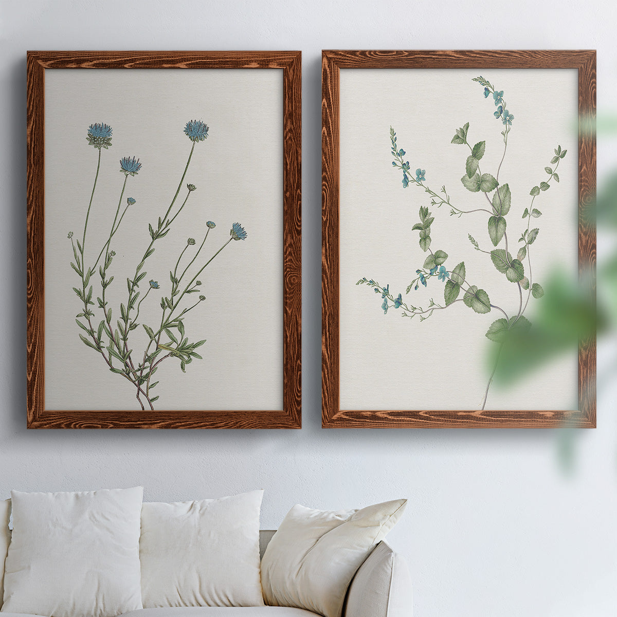 Blue Wispy I - Premium Framed Canvas 2 Piece Set - Ready to Hang