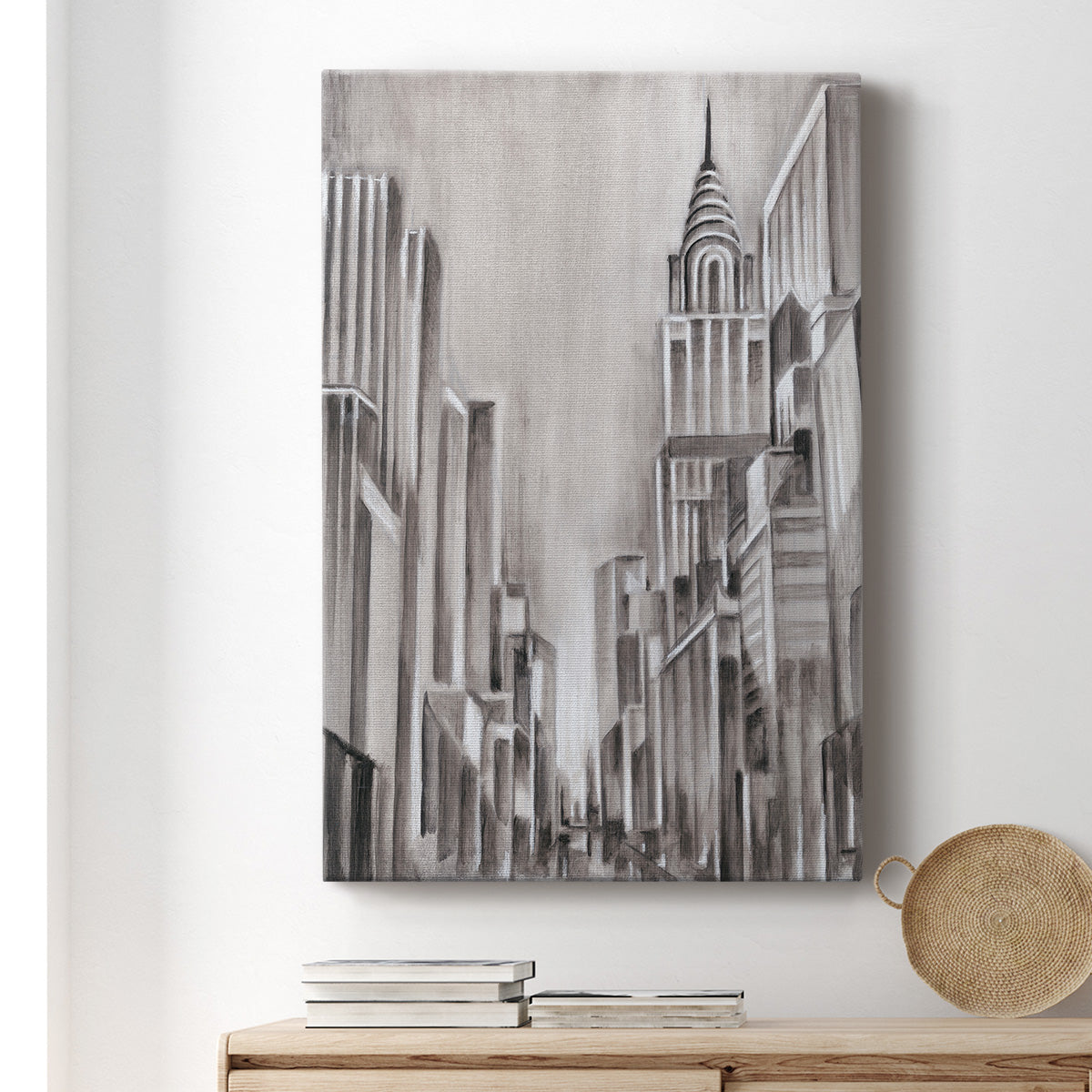 Art Deco Cityscape I Premium Gallery Wrapped Canvas - Ready to Hang