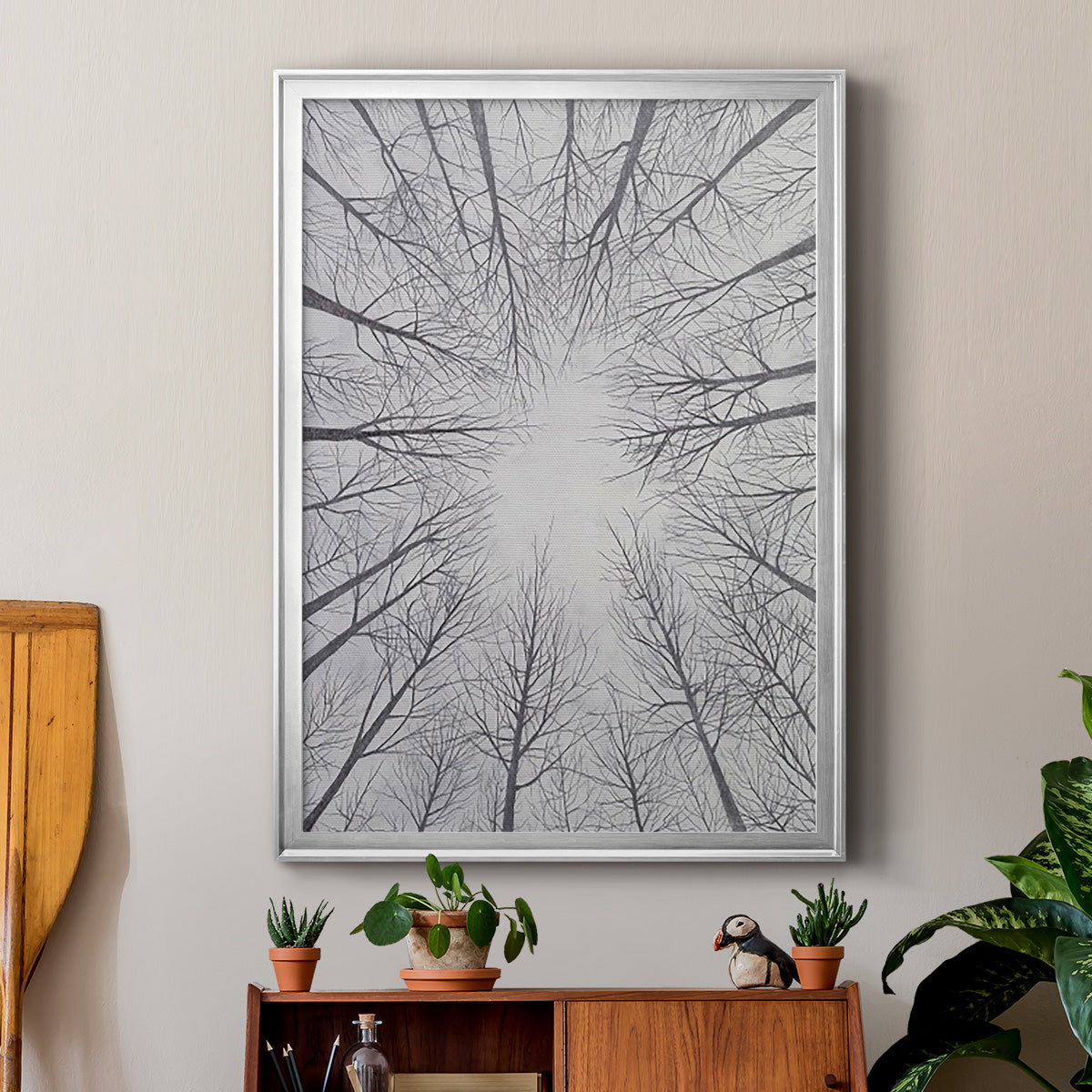 Deciduous Canopy II - Modern Framed Canvas Print