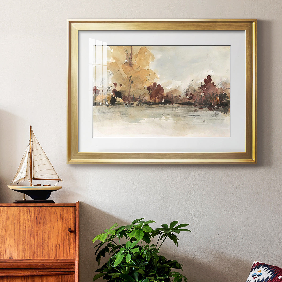 The Autumn View I - Modern Framed Art Print