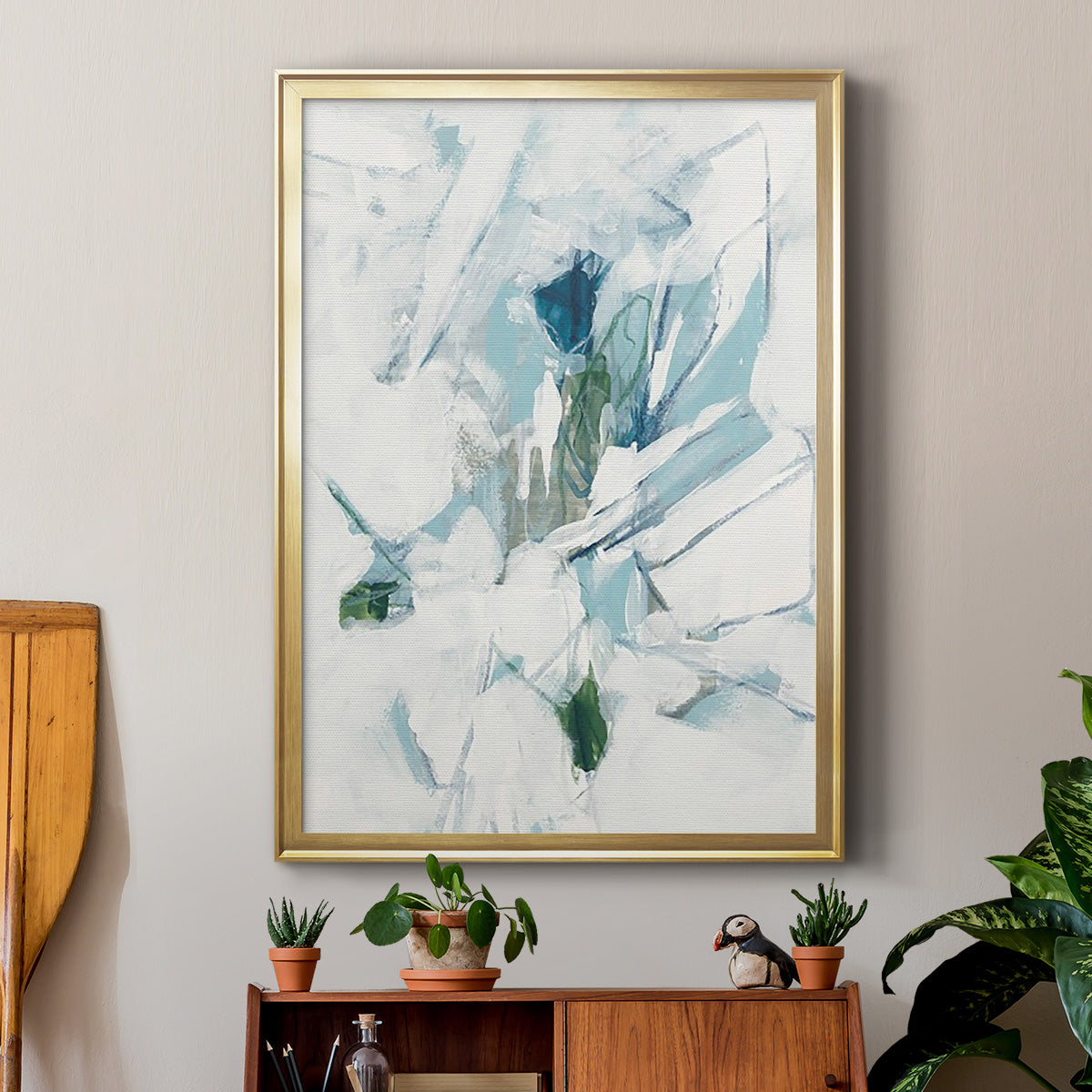 Ice Cavern IV - Modern Framed Canvas Print