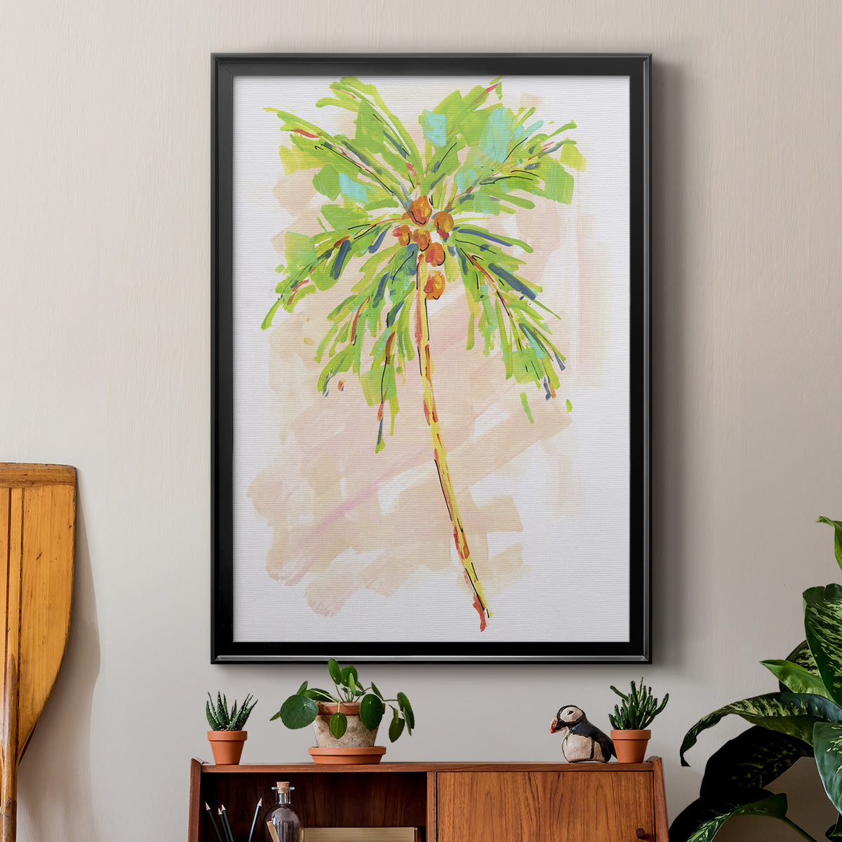 Coconut Palm I - Modern Framed Canvas Print