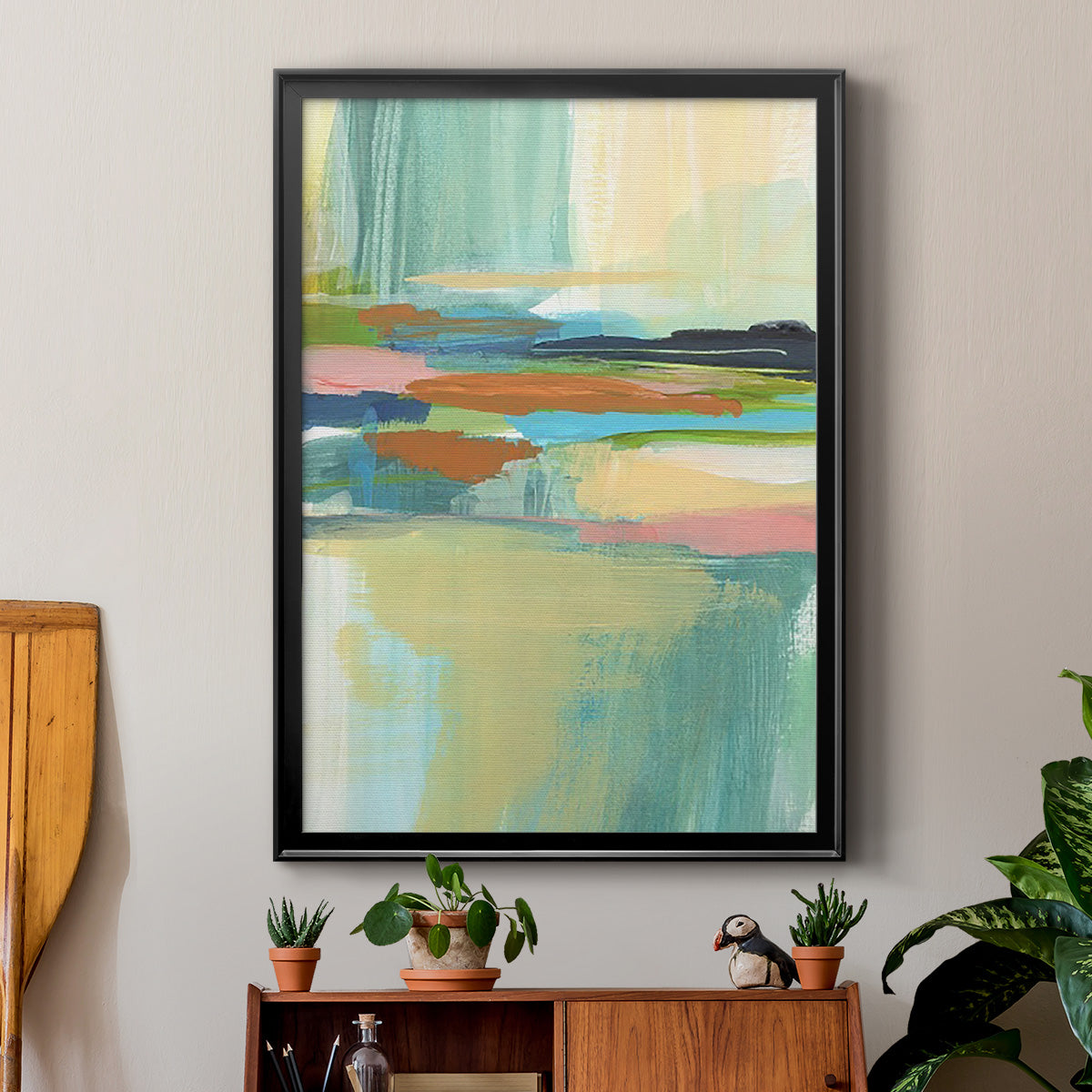 Radiant Horizon I - Modern Framed Canvas Print