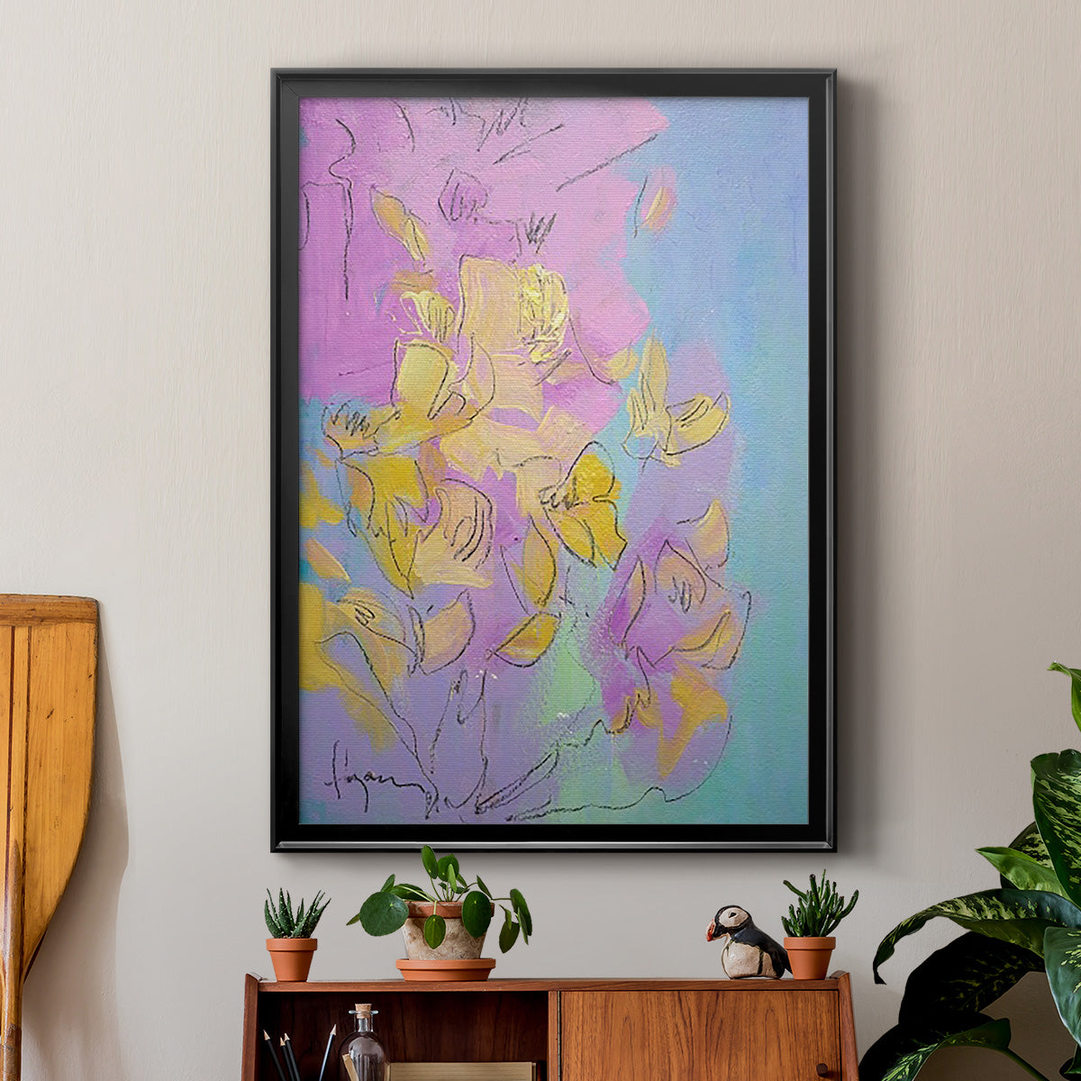 Dancing Heart - Modern Framed Canvas Print