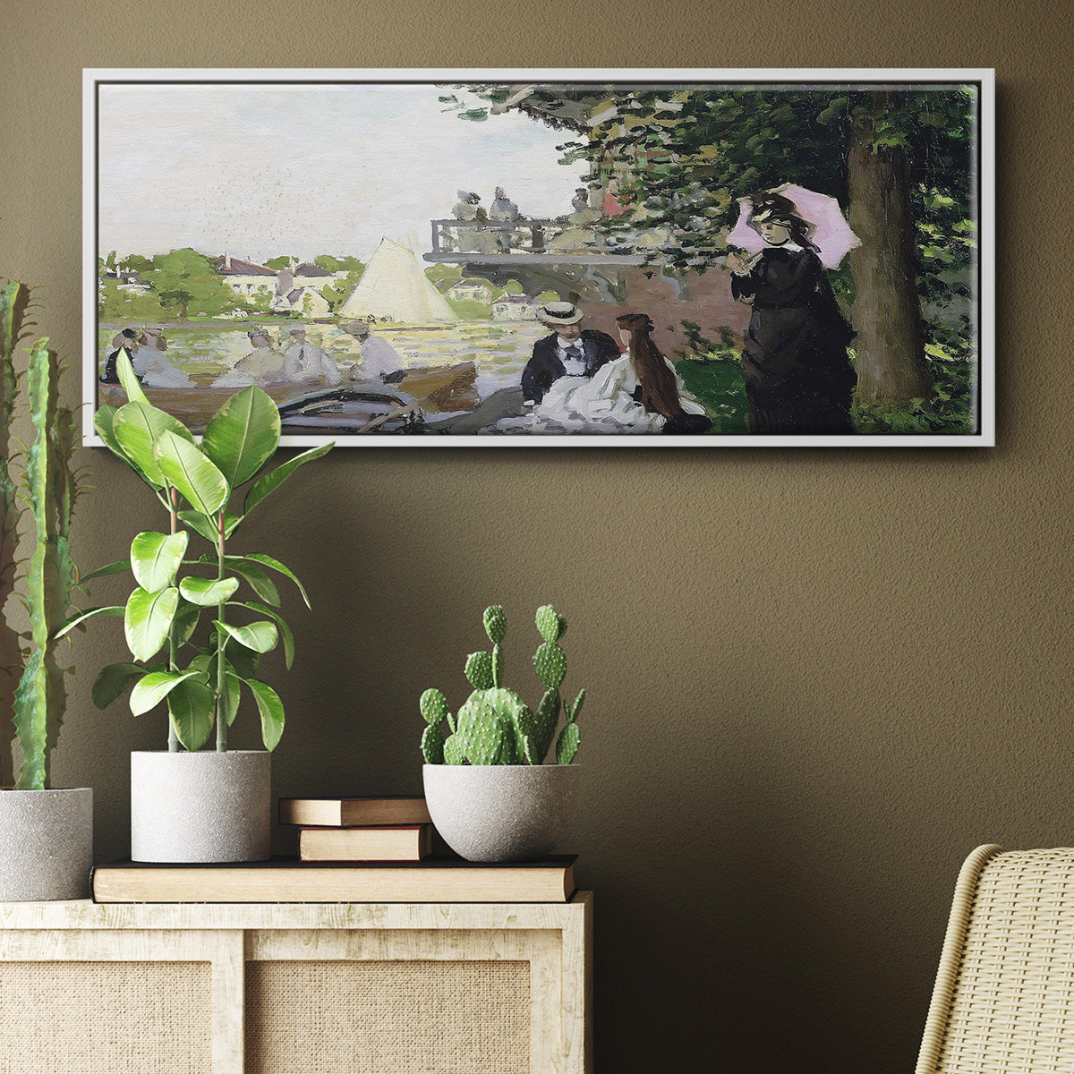 Garden House on the Zaan, Zaandam, 1871 - Floater Framed Canvas Print