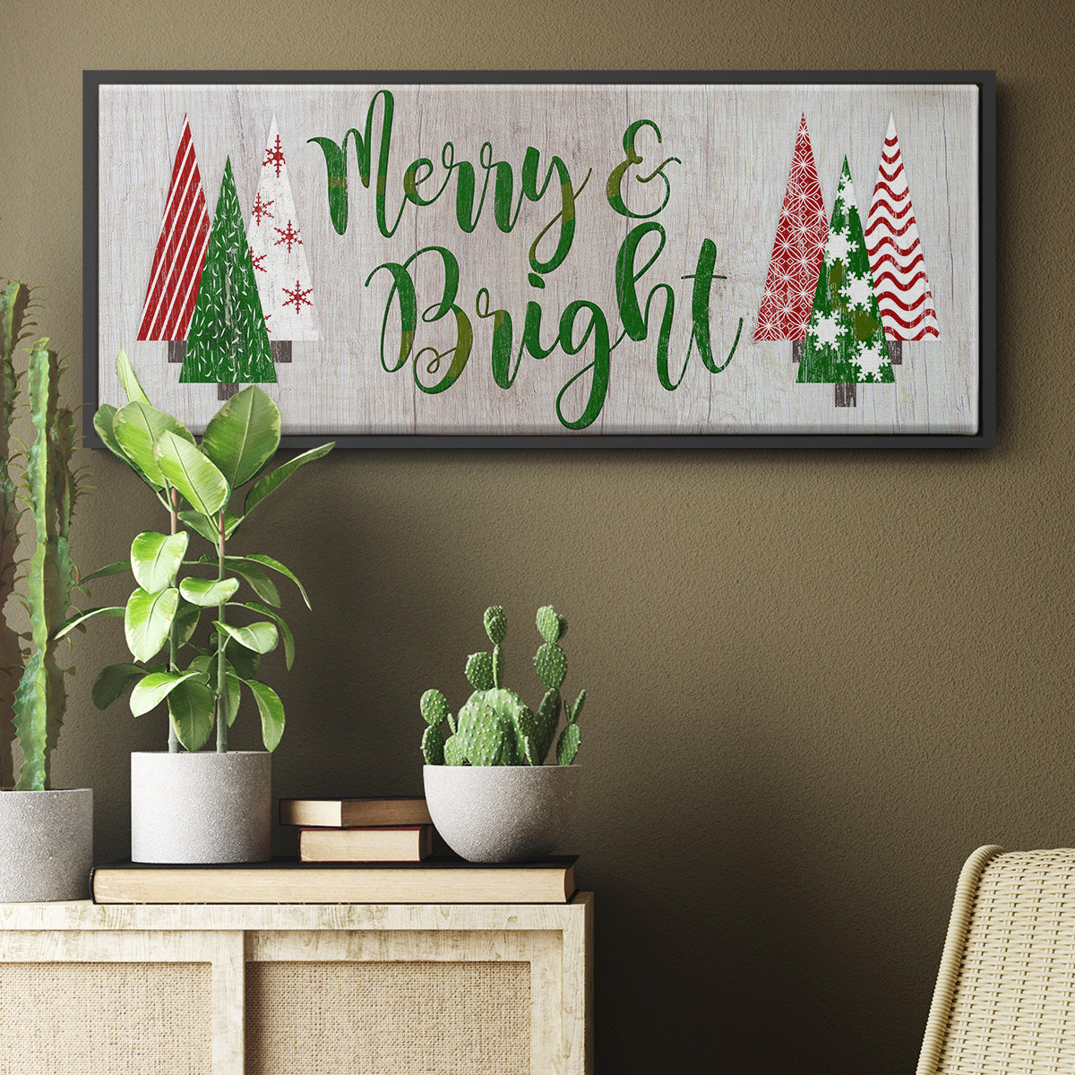 Merry & Bright - Floater Framed Canvas Print