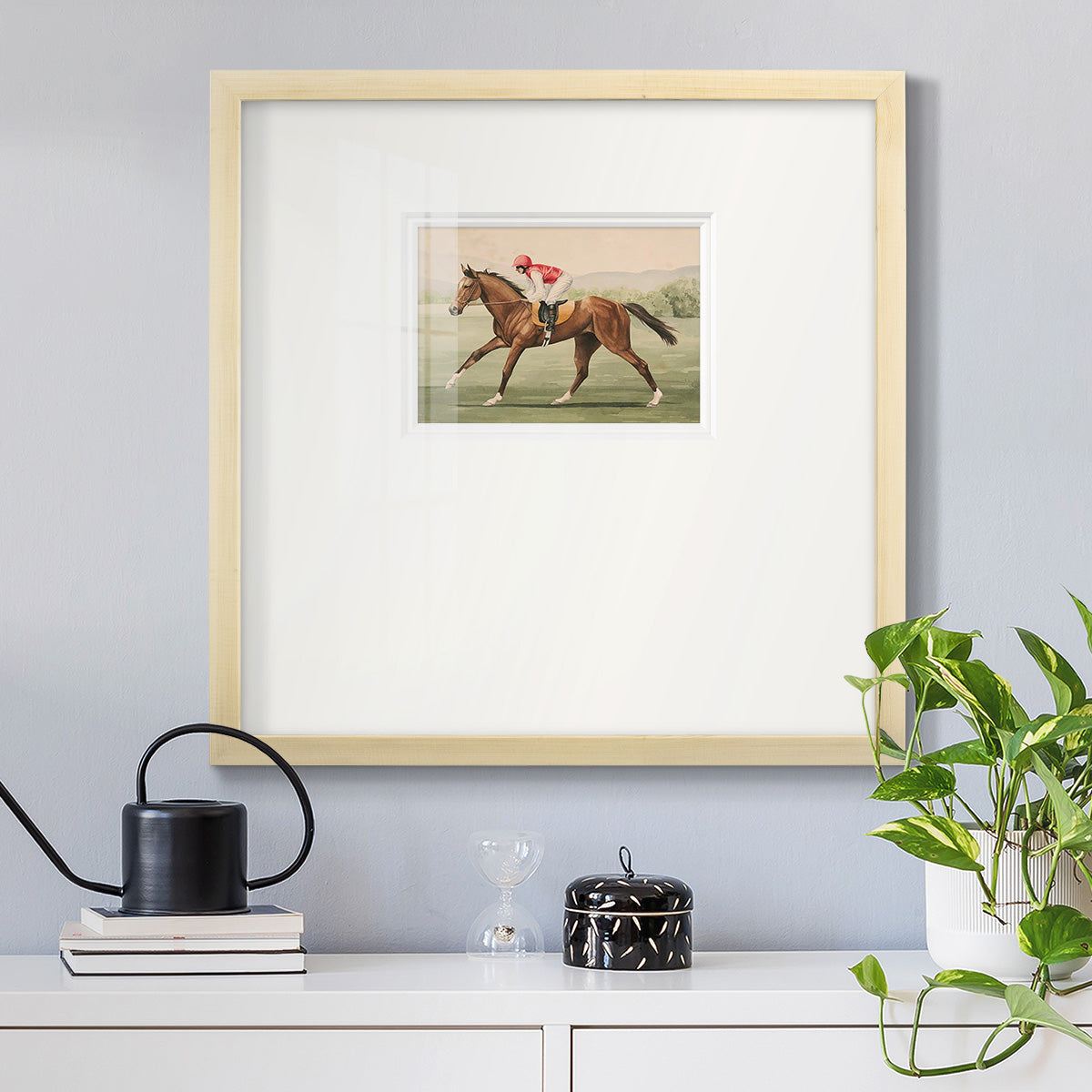 Vintage Equestrian I Premium Framed Print Double Matboard