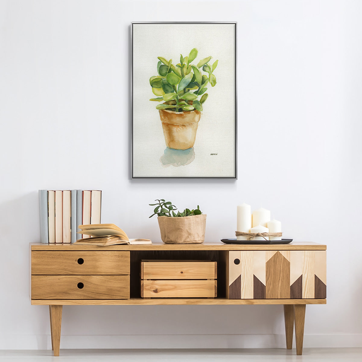 Succulent I -  Framed Canvas Print