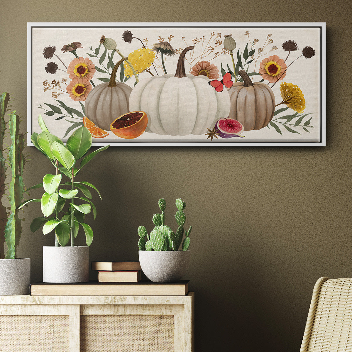Fall Botanicals - Floater Framed Canvas Print