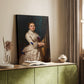 Canvas art print of a traditional portrait with soft light and minimal background styled in a home decor setting.
