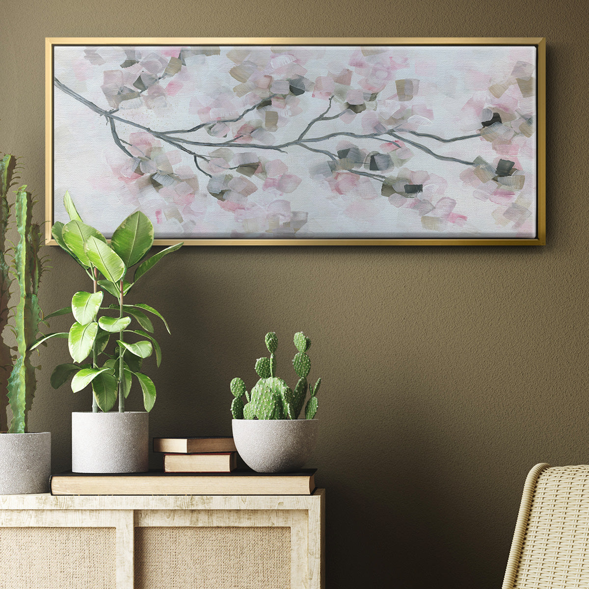 Cherry Blossoms - Floater Framed Canvas Print