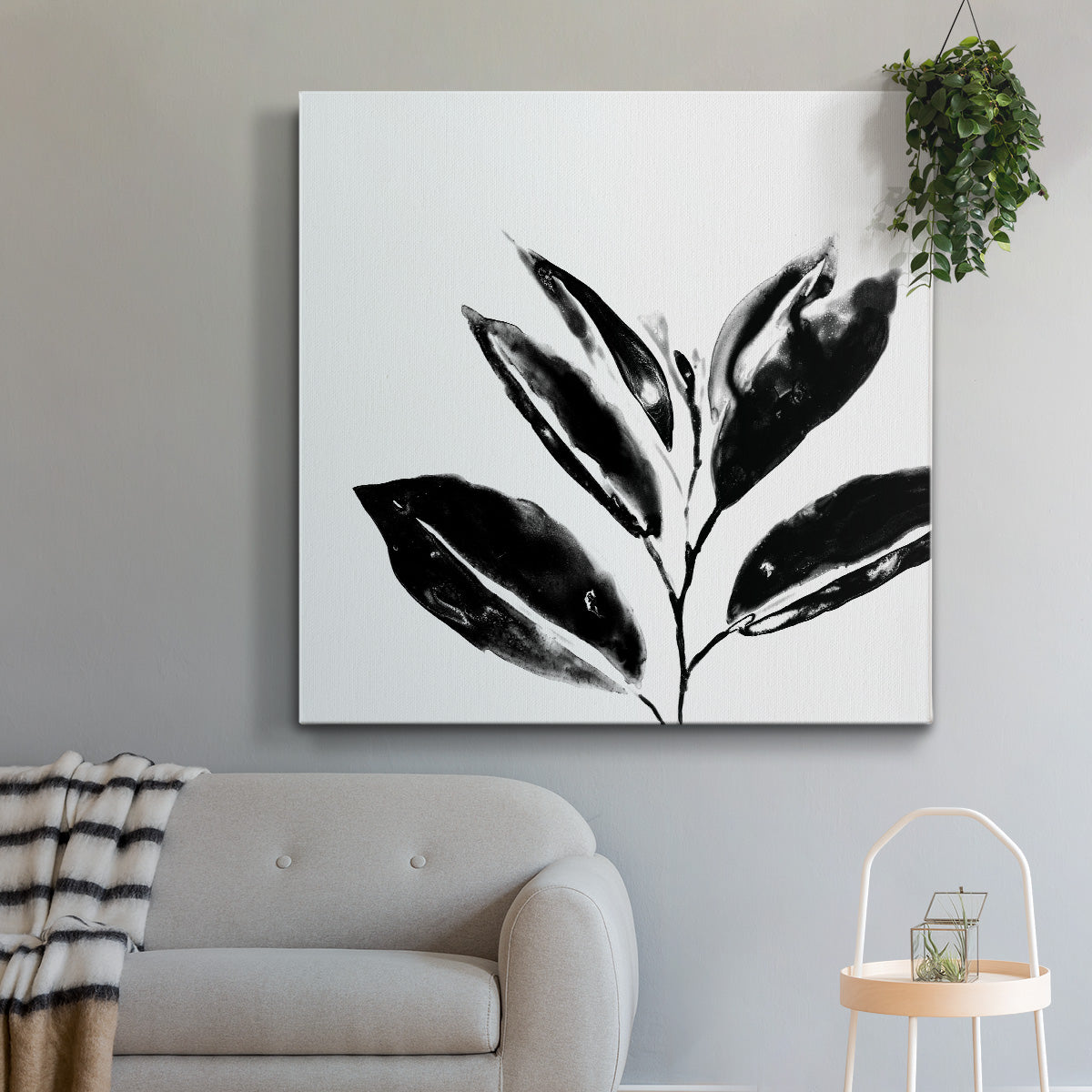 Monochrome Tropic IV - Canvas Art Print