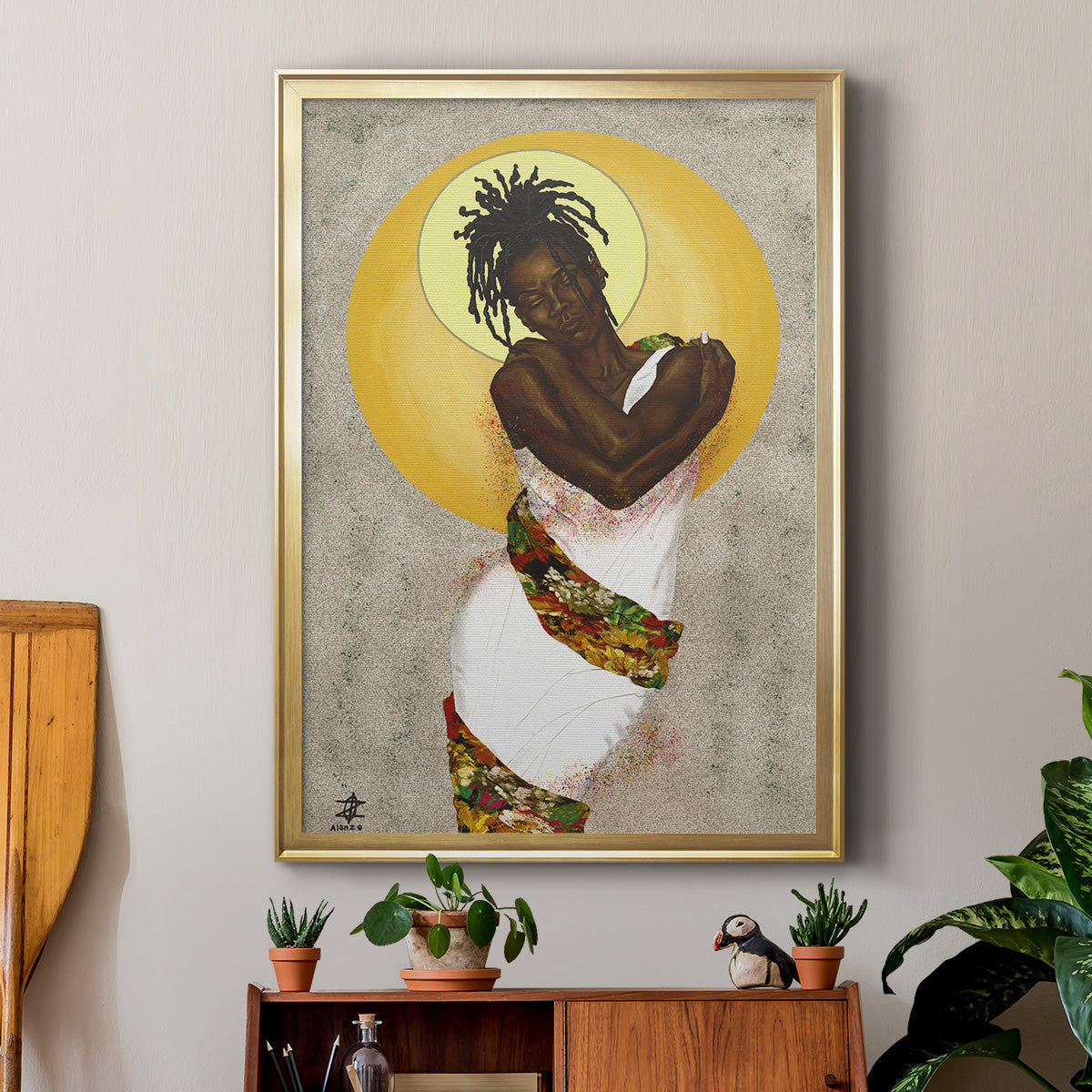 Her Love - Modern Framed Canvas Print