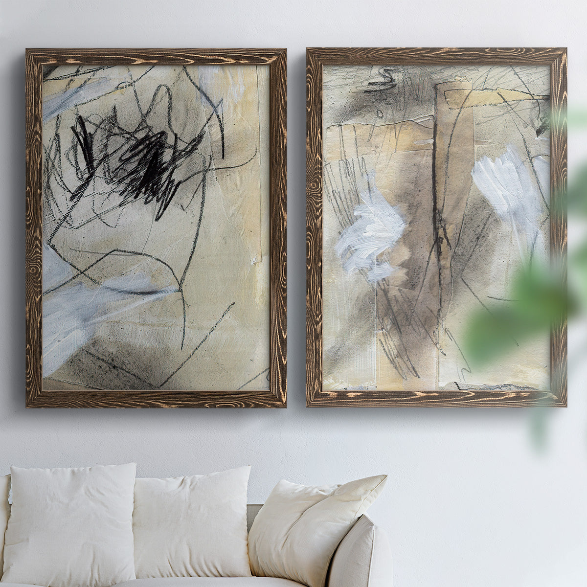 Masked Notes VII - Premium Framed Canvas 2 Piece Set - Ready to Hang