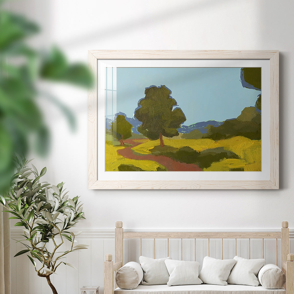 Bright Park I - Barnwood Framed Art Print