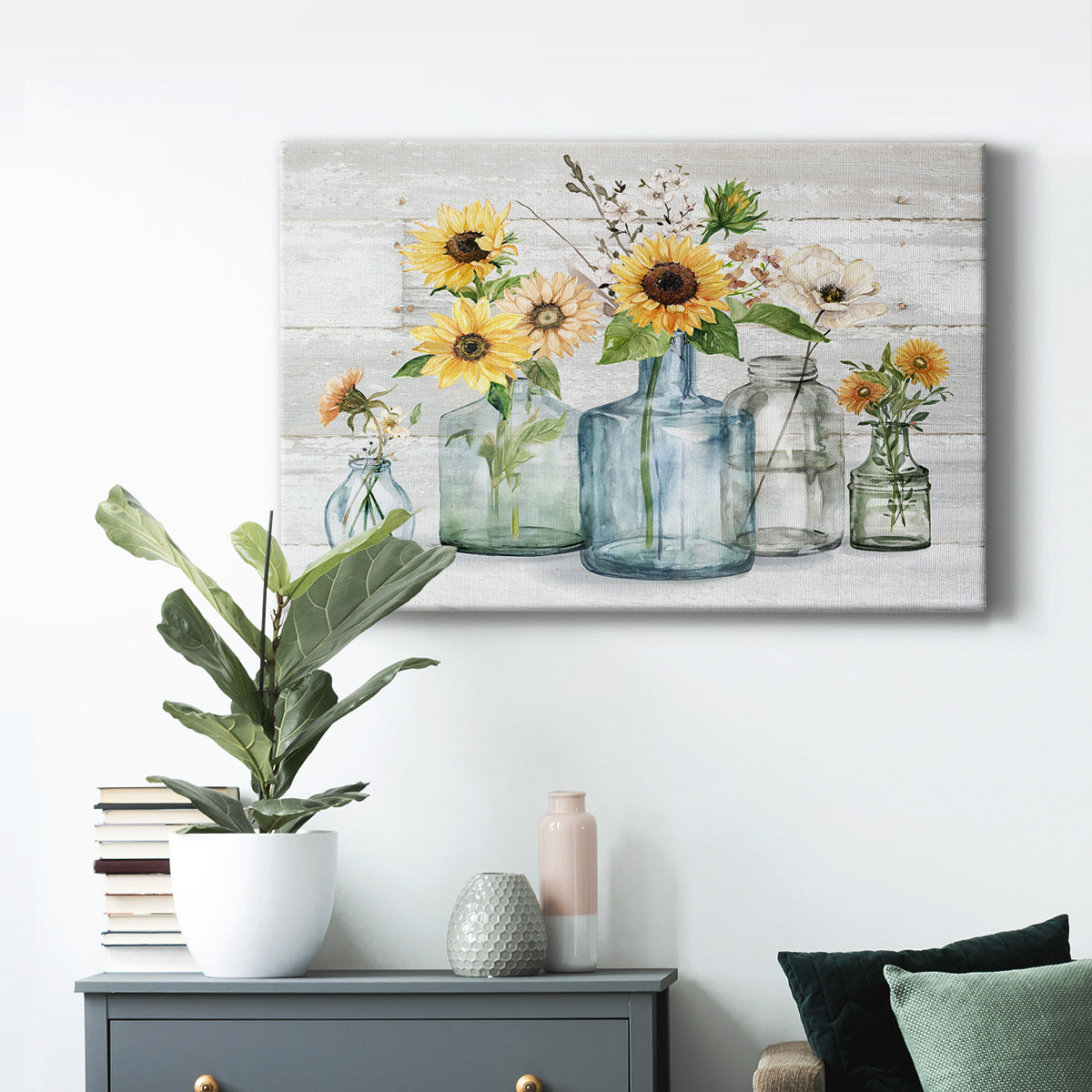 Sunflower Extravaganza Premium Gallery Wrapped Canvas - Ready to Hang