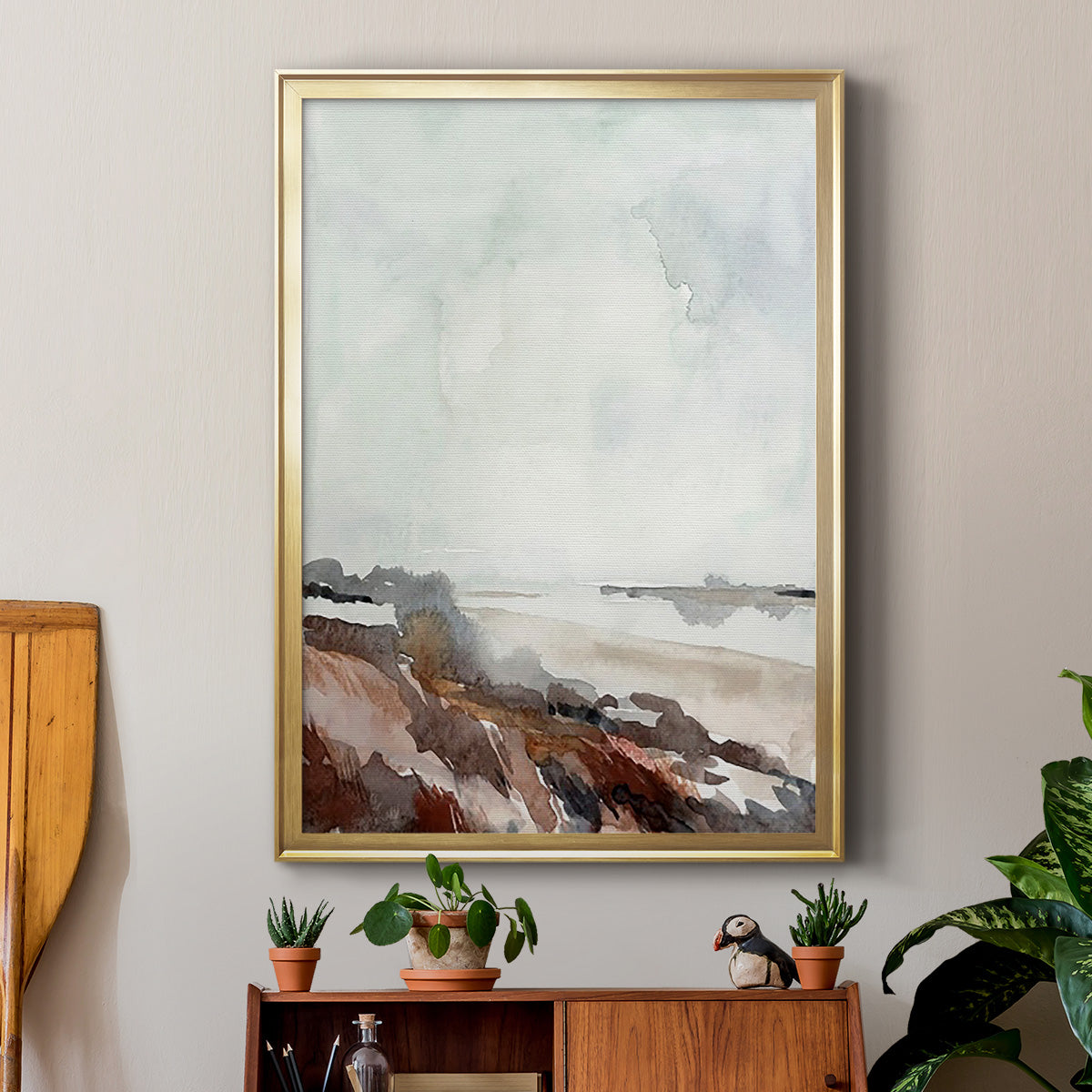 Coastal Inlet Study II - Modern Framed Canvas Print