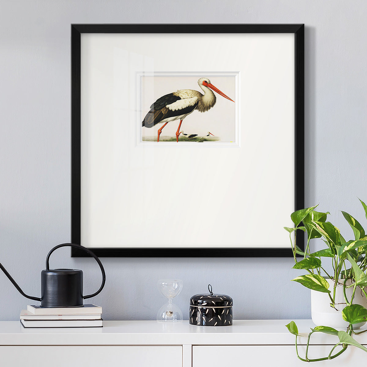 Odd Crane Premium Framed Print Double Matboard