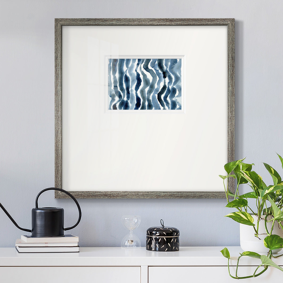 True Blue Wave II Premium Framed Print Double Matboard