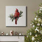 Cardinal with Snow I-Premium Gallery Wrapped Canvas - Ready to Hang