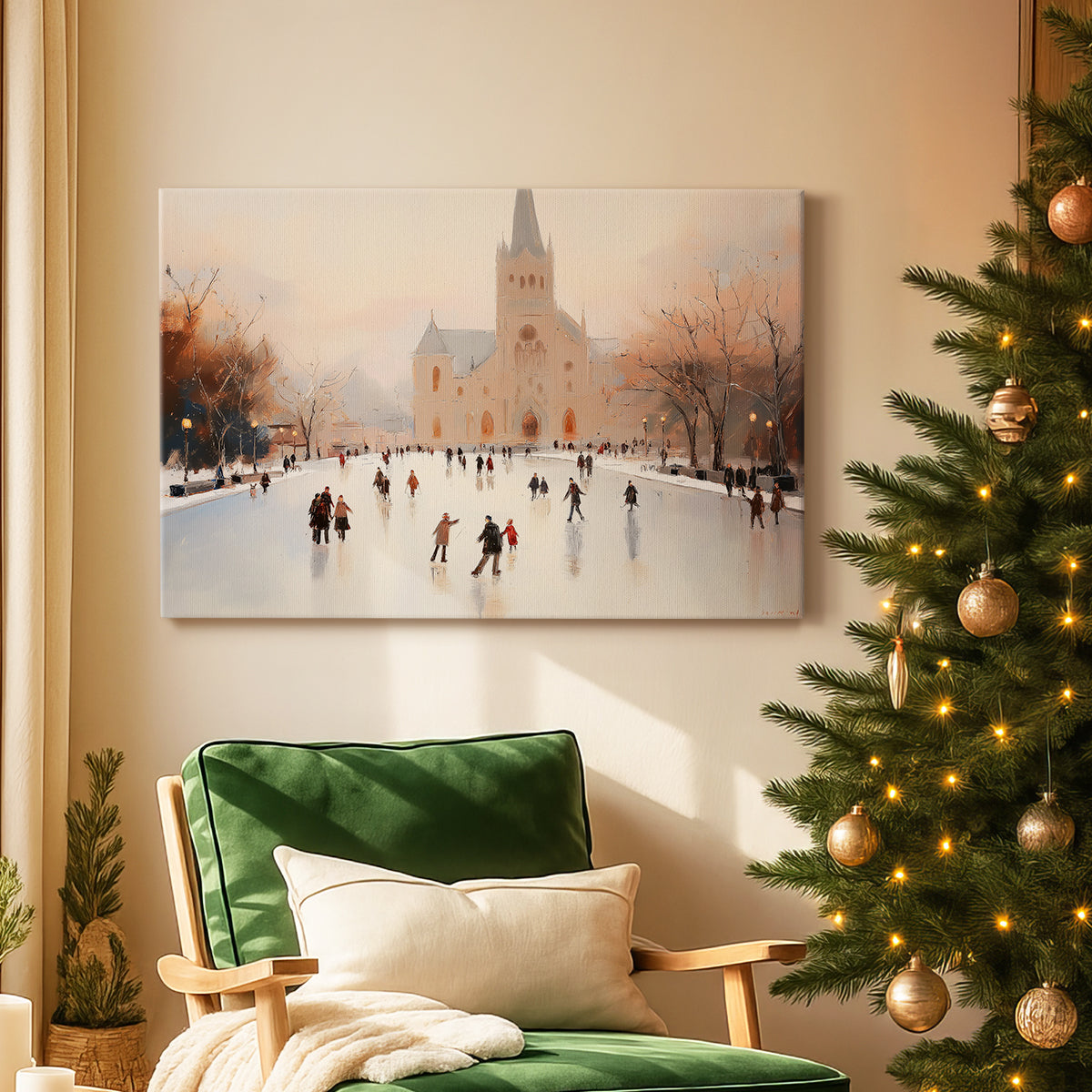 Tinsel-Gold Whisper of Dusk - Canvas Art Print