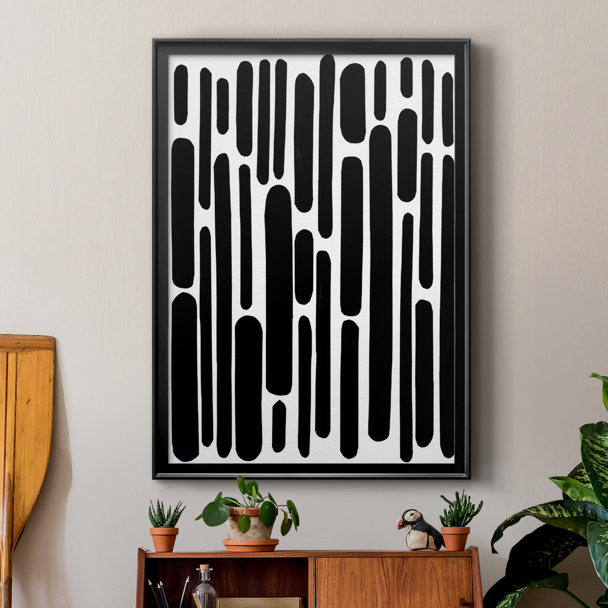 Shuffle I - Modern Framed Canvas Print