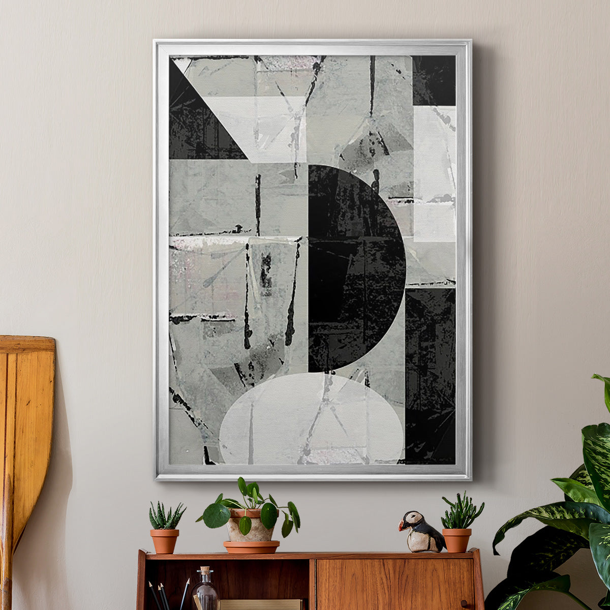 Abstract Neutrality I - Modern Framed Canvas Print