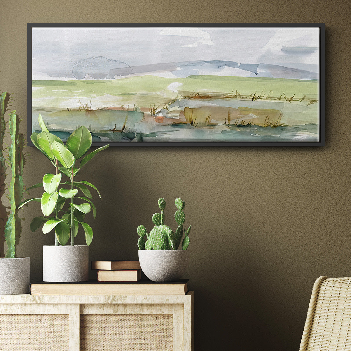 Pastel Inlet I - Floater Framed Canvas Print