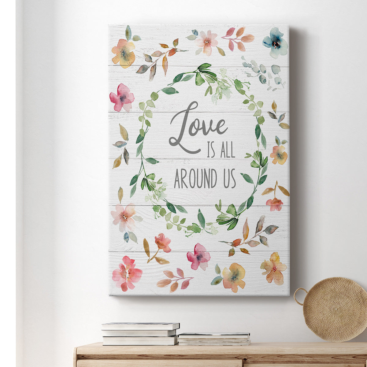 Love is All Around Us Premium Gallery Wrapped Canvas - Ready to Hang