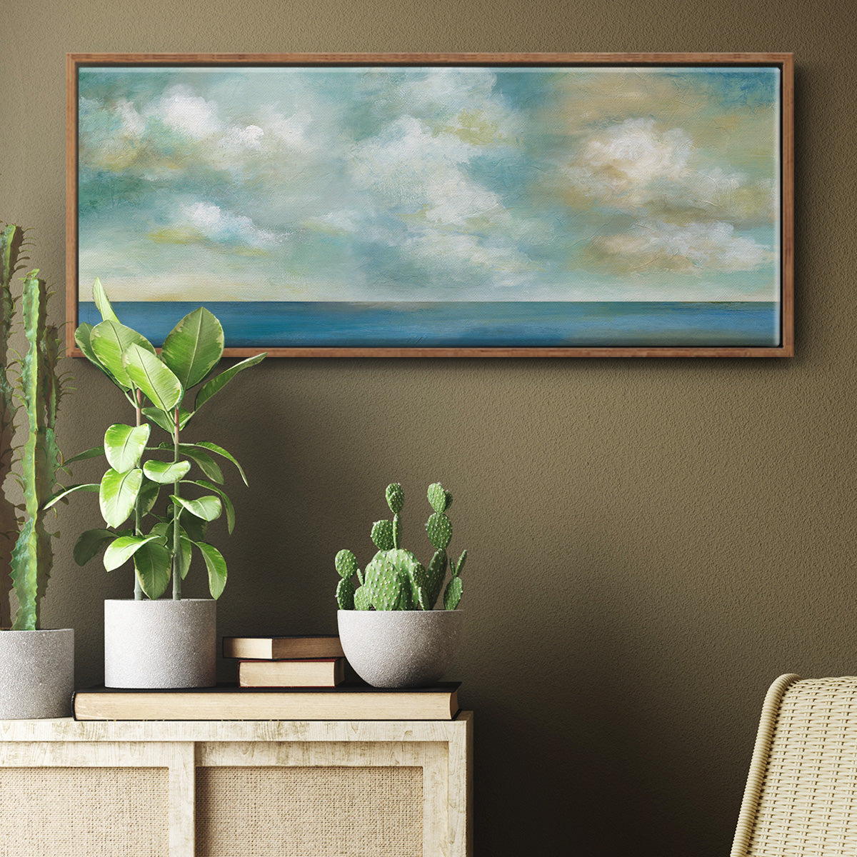 Cloudscape Vista II - Floater Framed Canvas Print