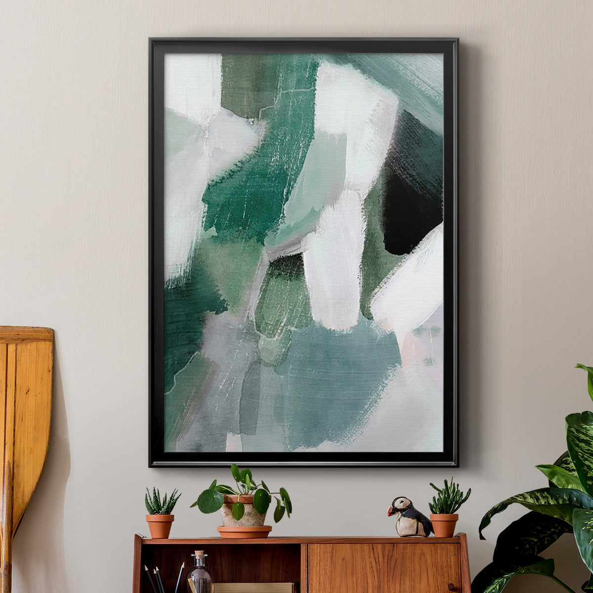 Turquoise Waters II - Modern Framed Canvas Print