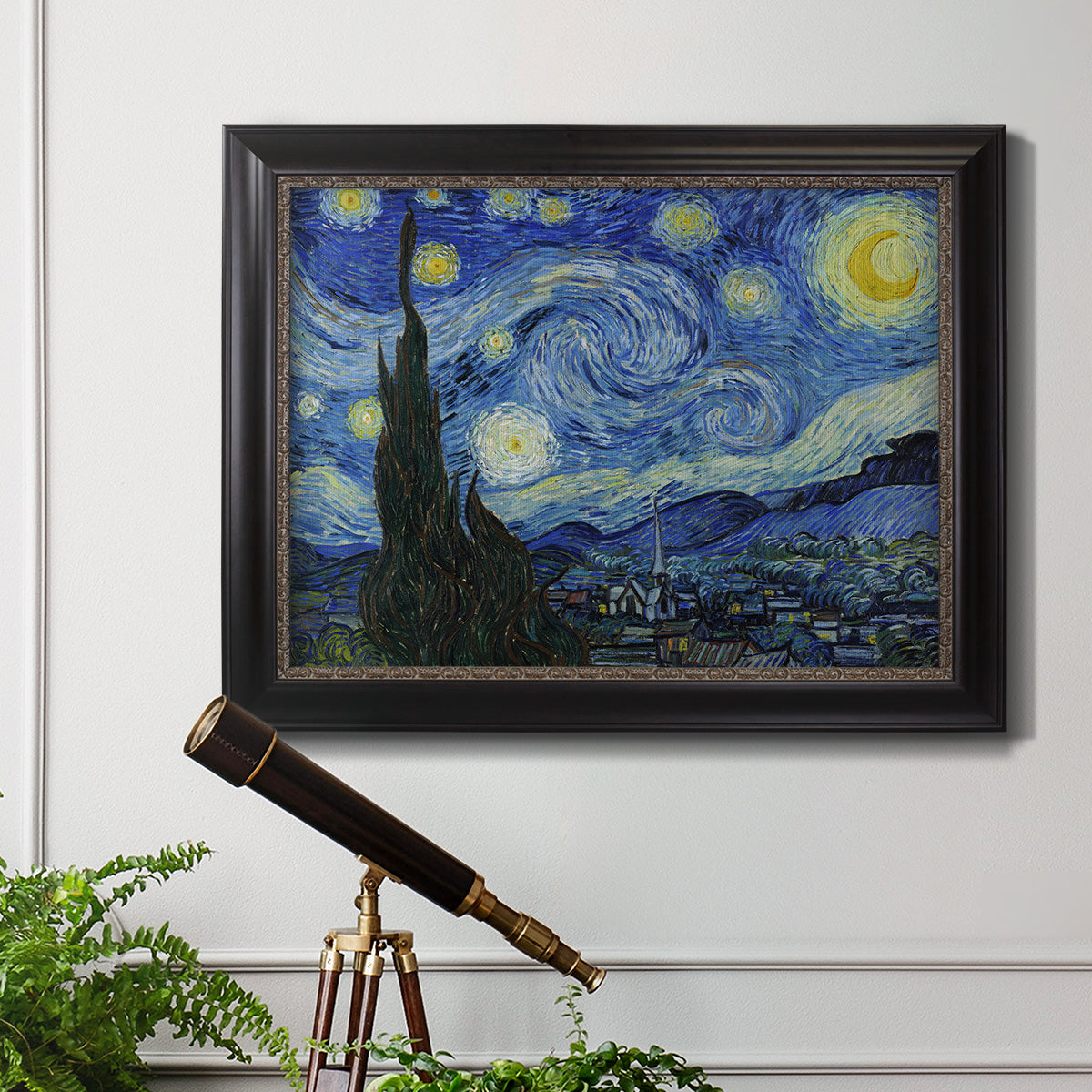 Starry Night - Ornate Framed Canvas Print