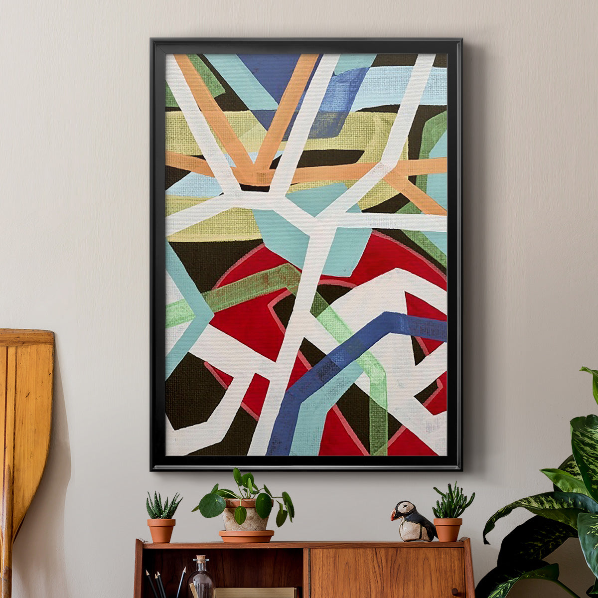 Magnetic Color II - Modern Framed Canvas Print