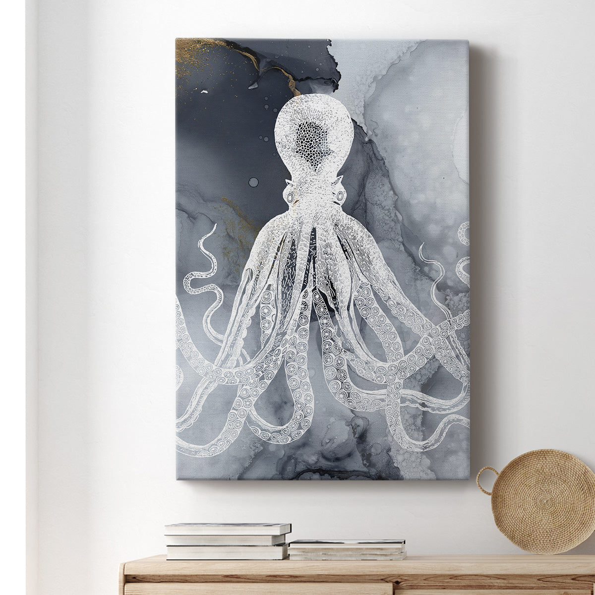 Octopus Ink I Premium Gallery Wrapped Canvas - Ready to Hang