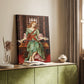 Canvas art print of an allegorical composition with a trapped figure and dark tones styled in a home decor setting.