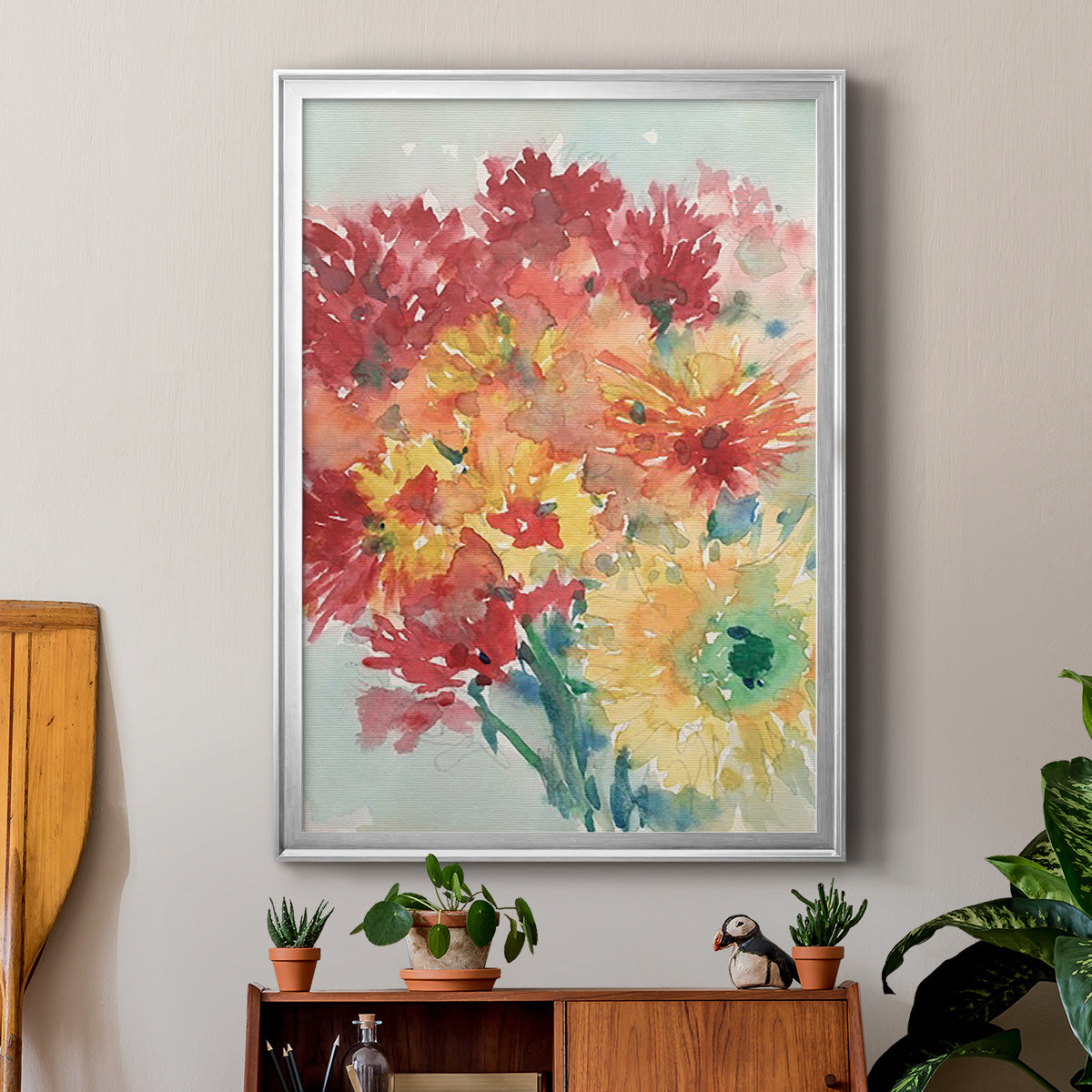 Floral Treats II - Modern Framed Canvas Print