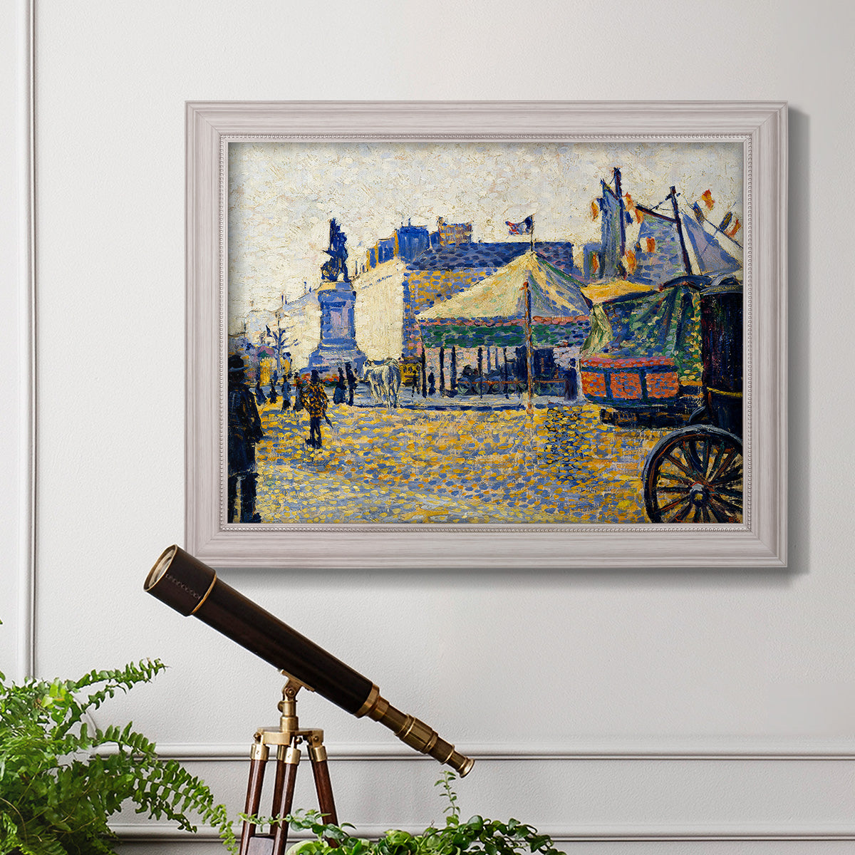 Place de Clichy - Ornate Framed Canvas Print