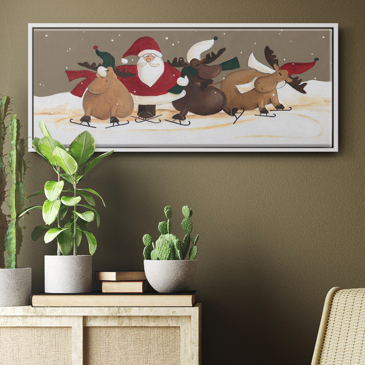 Skater Chorus Line - Floater Framed Canvas Print
