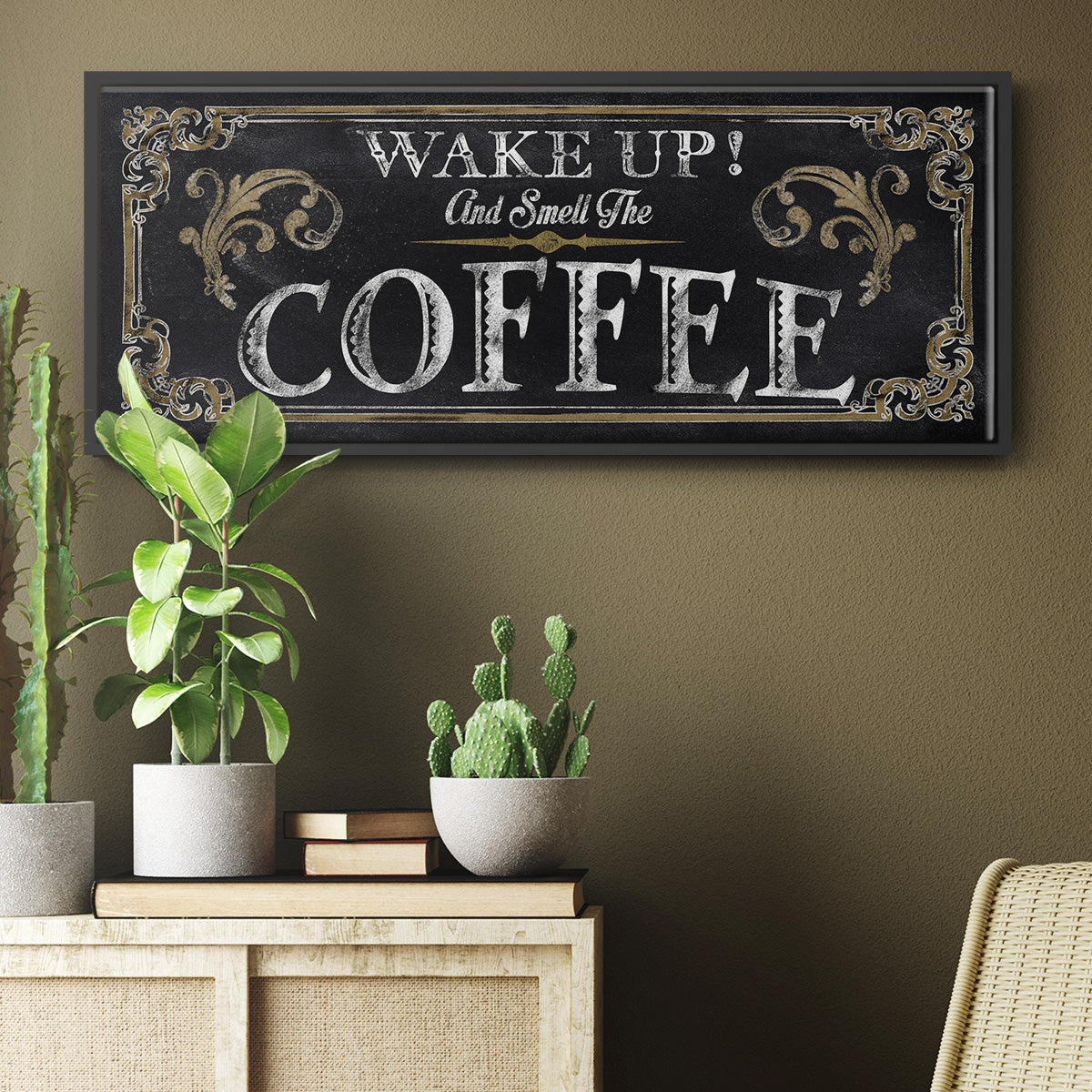 Wake Up! - Floater Framed Canvas Print