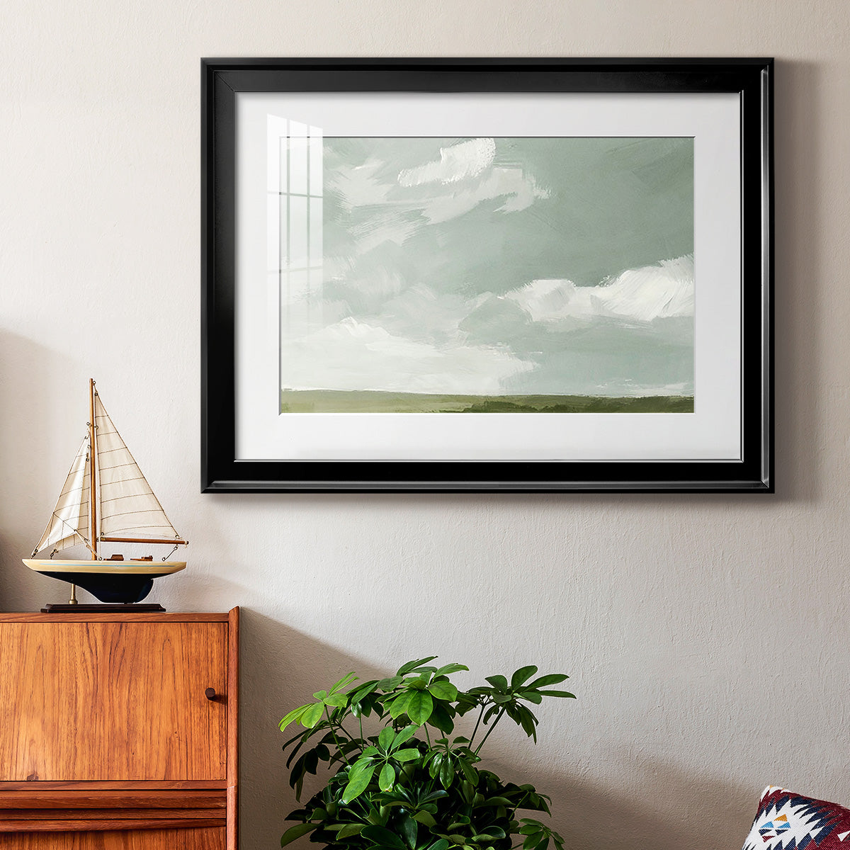 Gray Stone Sky II - Modern Framed Art Print