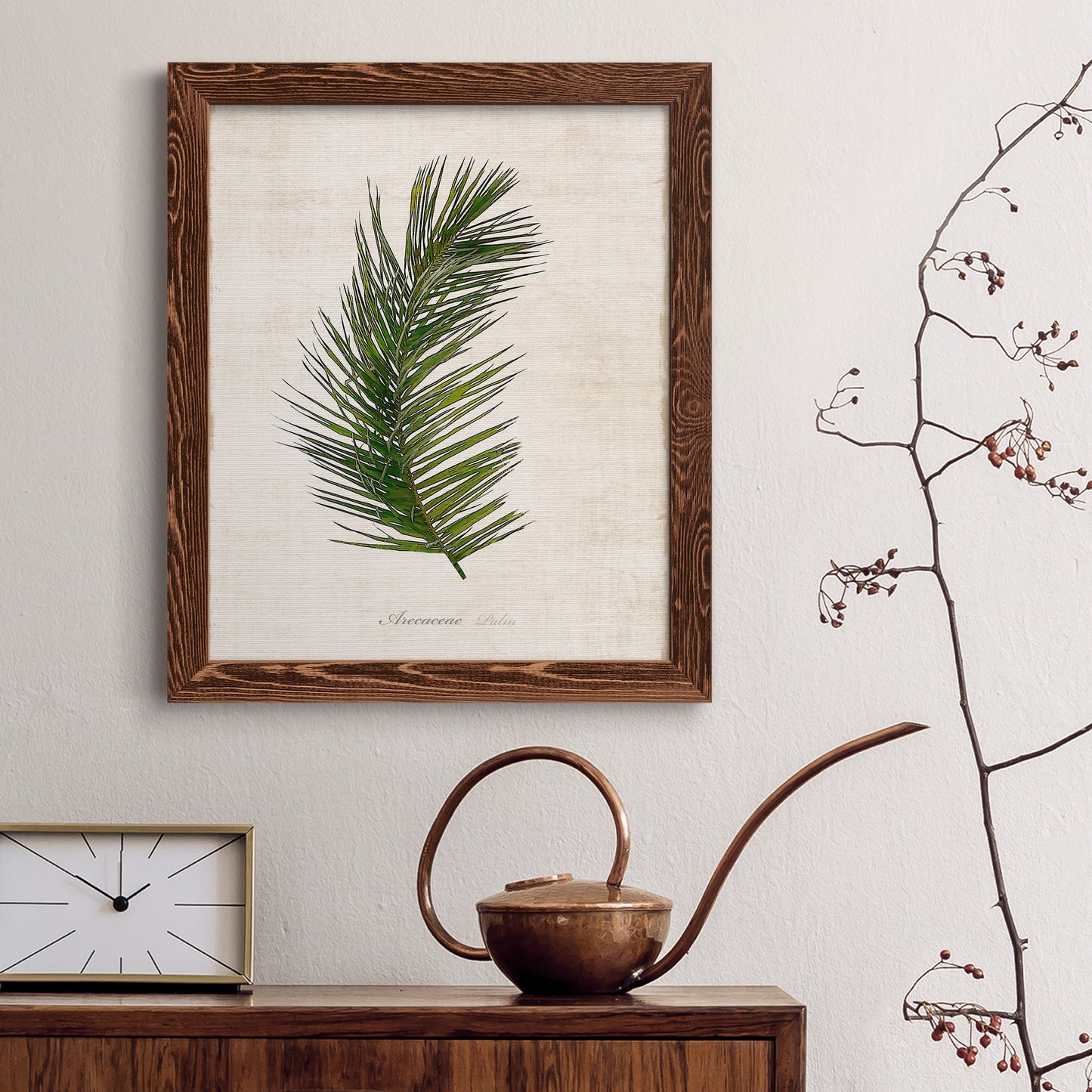 Palm Botanical II - Premium Canvas Framed in Barnwood - Ready to Hang