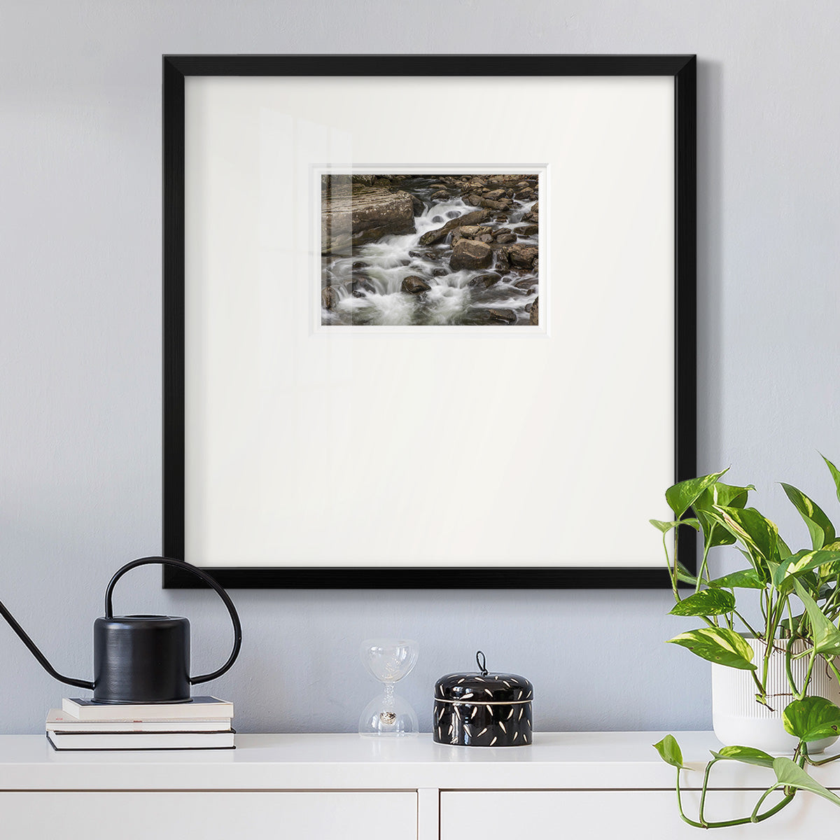 Rushing Calm- Premium Framed Print Double Matboard