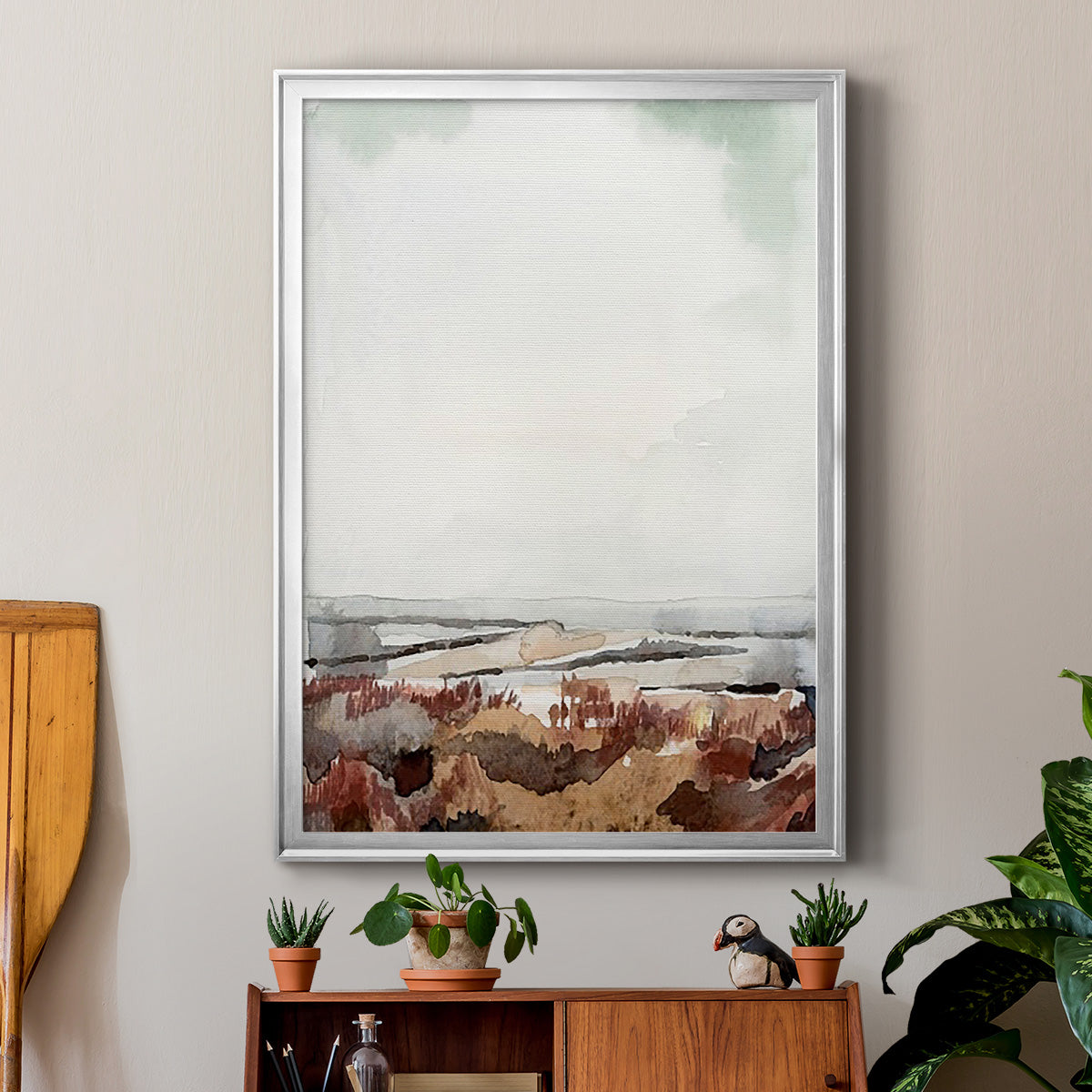 Coastal Inlet Study I - Modern Framed Canvas Print