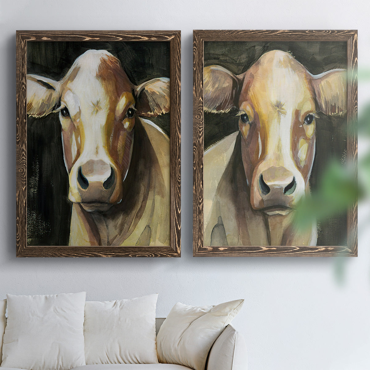 Sweet Eyes I - Premium Framed Canvas 2 Piece Set - Ready to Hang